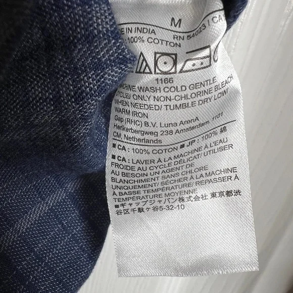 Banana Republic Navy Checkered Button-Down Shirt – Untucked Fit - Picture 4 of 6